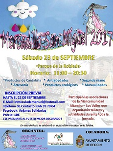 III Edición del Mercadillo San Miguel organizado por Anjanas Solidarias y la Mancomunidad Altamira-Los Valles